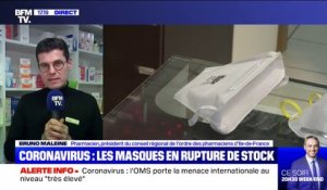 Coronavirus: les masques en rupture de stock, selon ce pharmacien