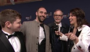 L'équipe du film Au nom de la terre sur le tapis rouge - César 2020