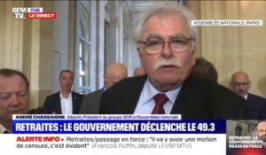 Retraites: André Chassaigne, groupe (GDR): "Nous allons déposer une motion de censure avec les autres groupes de gauche"