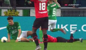 Saliba piégé par Raphinha : l'ouverture du score rennaise de Niang sur penalty