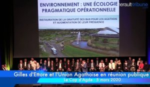 AGDE POLITIQUE - Gilles d'Ettore et l'Union agathoise en réunion publique  partie 5  - L'environnement