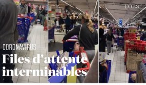 A Madrid, les supermarchés pris d'assaut alors que le nombre de cas de coronavirus a doublé en Espagne