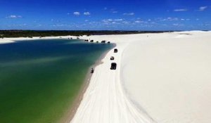 Shore beach with cars