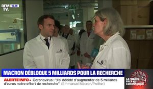 Coronavirus: Emmanuel Macron en visite à l'Institut Pasteur