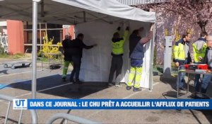 À la une : Point Coronavirus / Des tentes au CHU de Saint-Etienne / Don du sang / Marchés maintenus dans la Loire / Taux d'abandon des animaux en hausse / Du sport à la maison