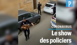 Bruxelles, Paris... Des policiers divertissent leur quartier pendant le confinement