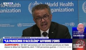 "La pandémie s'accélère" affirme le directeur général de l'OMS