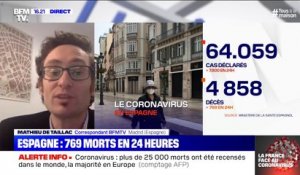 Espagne: 769 victimes du coronavirus en 24h