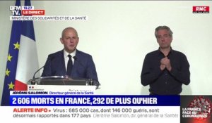 Jérôme Salomon: "5 millions de masques sont arrivés ce soir de Chine à l'aéroport Roissy-Charles de Gaulle"