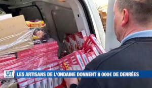 Les artisans de l'Ondaine font un don de 8 000€ de denrées pour le personnel soignant
