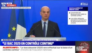 Jean-Michel Blanquer annonce que le bac 2020 se fera intégralement en contrôle continu