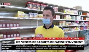 Coronavirus - Depuis la mise en place du confinement, les ventes de paquets de farine explosent dans les supermarchés - VIDEO