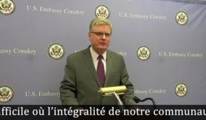 Lutte contre la propagation du COVID 19 : message de l'ambassadeur Henshaw des Etats-Unis en Guinée