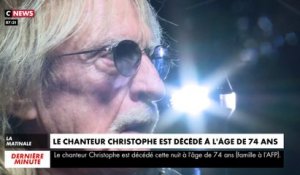 Le chanteur Christophe est mort à l'âge de 74 ans