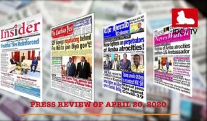 CAMEROONIAN PRESS REVIEW OF APRIL 20, 2020