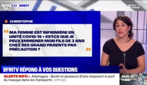 Ma femme est infirmière en unité covid-19. Puis-je emmener mon fils chez ses grands-parents par précaution? BFMTV répond à vos questions