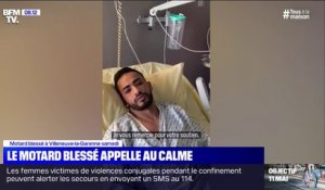 Villeneuve-la-Garenne: l'appel au calme du motard blessé