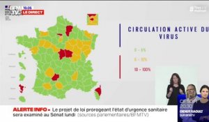 Olivier Véran dévoile la carte des départements en rouge, orange ou vert en fonction de l'activité virale