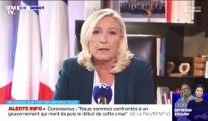 Marine Le Pen: "Dans l'espace public, au moins pendant quelques semaines, le masque doit être obligatoire"
