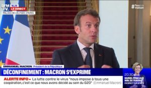 Coronavirus: selon Emmanuel Macron, "le confinement a été efficace"