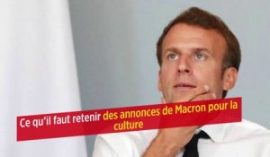 Ce qu’il faut retenir des annonces de Macron pour la culture