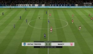 ESTAC Troyes - AS Nancy-Lorraine sur FIFA 20 : résumé et buts (L2 - 32e journée)