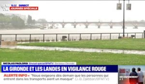 Vigilance rouge: l'équivalent de deux mois de précipitations attendues en 36h en Gironde