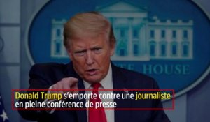 Donald Trump s'emporte contre une journaliste en pleine conférence de presse