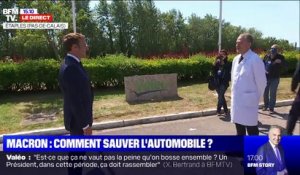 Emmanuel Macron est arrivé dans le Pas-de-Calais sur le site de l'équipementier automobile Valeo
