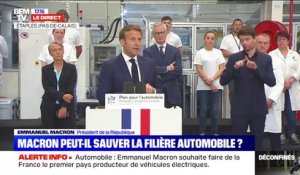Macron sur l'automobile: l'État apportera "plus de 8 milliards d'euros d'aides au secteur"