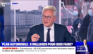 Automobile: Bruno Le Maire veut recréer "des emplois à forte valeur ajoutée"