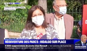 Réouverture des parcs à Paris: Anne Hidalgo "recommande le port du masque" même s'il n'est "pas obligatoire"