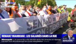 Maubeuge: la marche des salariés de Renault, inquiets d'une fusion avec le site de Douai