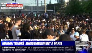 Adama Traoré: plusieurs milliers de personnes manifestent pacifiquement devant le Tribunal Judiciaire de Paris