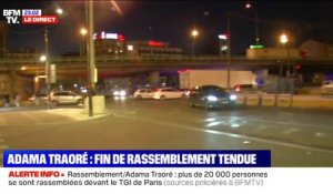 Manifestation pour Adama Traoré: après des tensions, la circulation a repris devant le tribunal de grande instance de Paris