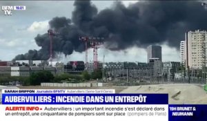 Un important incendie s'est déclaré dans un entrepôt à Aubervilliers, une cinquantaine de pompiers sur place