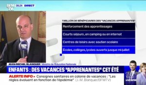 Vacances "apprenantes": "Un million d'enfants concernés par le dispositif", affirme Jean-Michel Blanquer