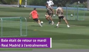 Real Madrid - Bale de retour à l'entraînement
