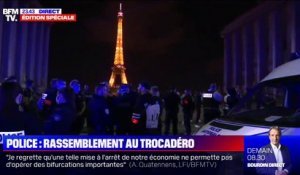 Paris: nouvelle action des policiers en colère au Trocadéro