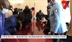 #Diplomatie | Le nouvel Ambassadeur de la Côte d'Ivoire à Paris, Maurice Bandaman, a reçu les honneurs militaires et rencontré les membres de son personnel ce lundi