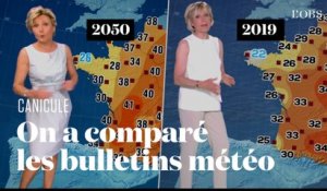 Canicule : on a comparé la météo futuriste d'Evelyne Dhéliat en 2050 avec celle de 2019