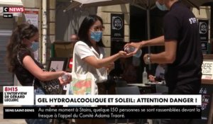 Gel hydroalcoolique et soleil : gare au danger