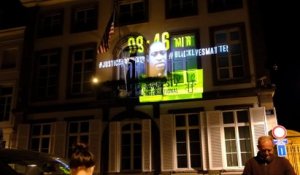 Amnesty International a projeté le portrait de Georges Floyd sur l’ambassade des États-Unis à Bruxelles