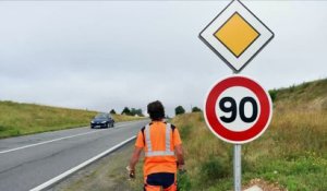 Retour à 90km/h dans l'Indre : 400 panneaux sont posés par les agents des routes