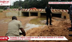 Tournée du Préfet d’Abidjan sur les sites inondés et à risque à Bingerville et Cocody