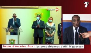 Décès d’Amadou GON Les condoléances d’Affi N’GUESSAN