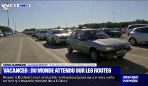 Départs en vacances: trois fois plus de voitures au péage de Saint-Arnoult ce matin