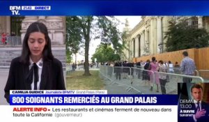 Covid-19: 800 soignants sont reçus ce lundi soir au Grand Palais pour être remerciés