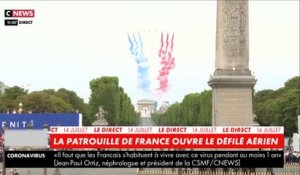 14 juillet : la patrouille de France ouvre le défilé aérien