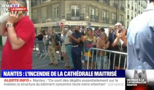 Incendie à la cathédrale de Nantes: les pompiers applaudis par les riverains